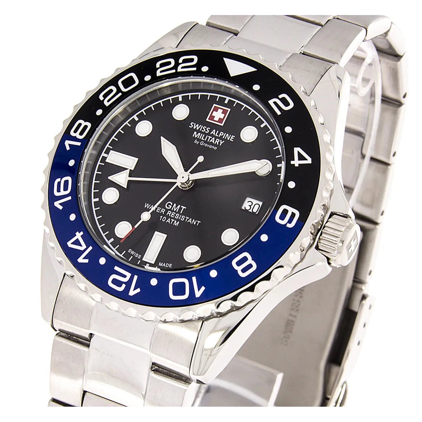 Swiss Alpine Military GMT 7052.1132SAM Mens Watch - Swiss Alpine Military GMT 7052.1132SAM Mens Watch - View 4